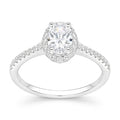 Anillo Moissanita Rodeada Microcircones Laterales
