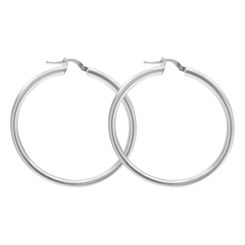 Aros Argolla Cierre Tipo Click Plata 925