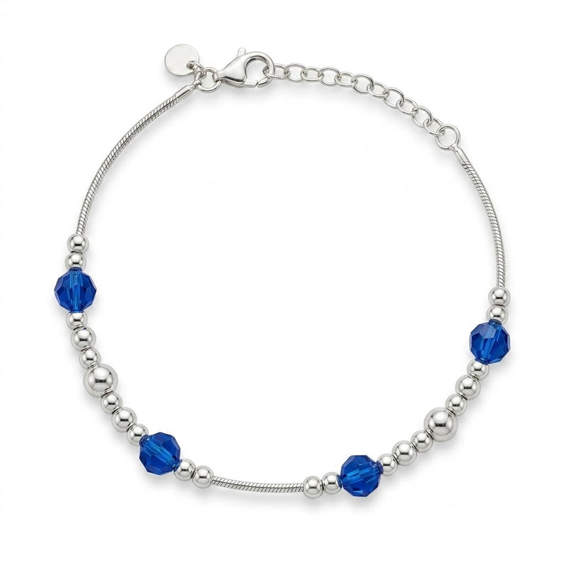 Pulsera Cristales Azules Esferas