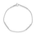 Pulsera Cola Topo Diamantada con Esferas 1 x 2 mm