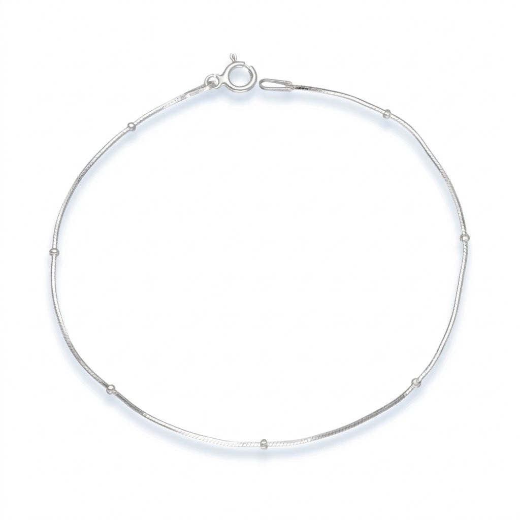 Pulsera Cola Topo Esferas Facetadas 1 X 1.7 mm