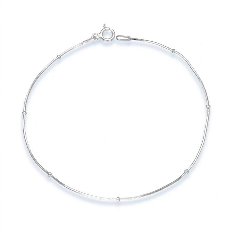 Pulsera Cola Topo Esferas Facetadas 1 X 1.7 mm