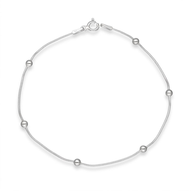 Pulsera Cola Topo con Esferas 1 x 3 mm