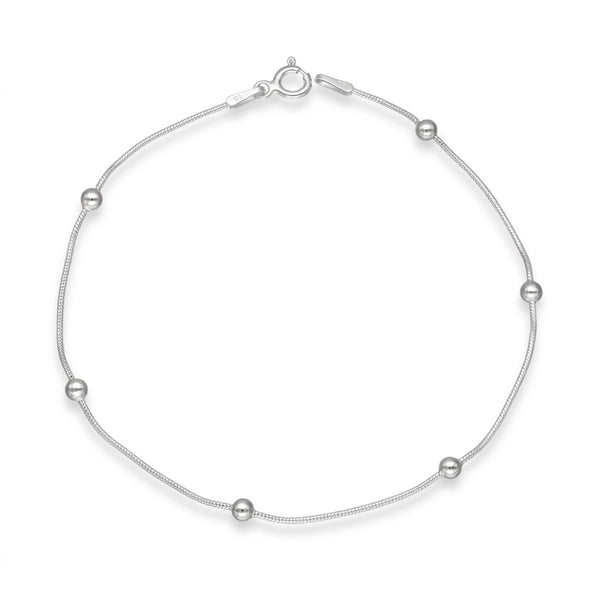 Pulsera Cola Topo con Esferas 1 x 3 mm