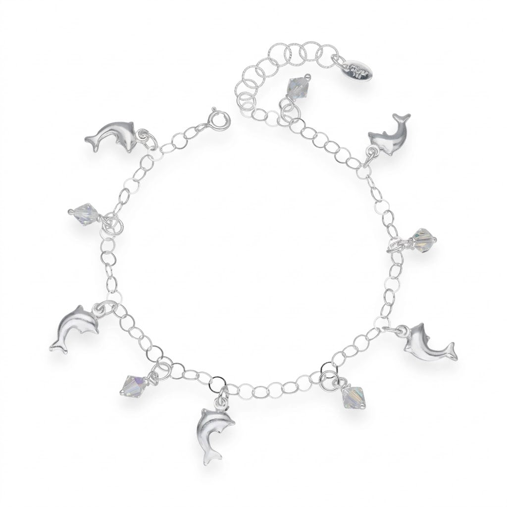 Pulsera Delfines Cristales Swarovski Tornasol 3.5 mm
