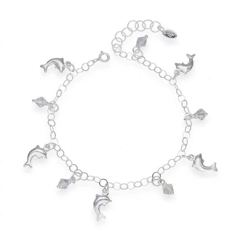 Pulsera Delfines Cristales Swarovski® Tornasol 3.5 mm