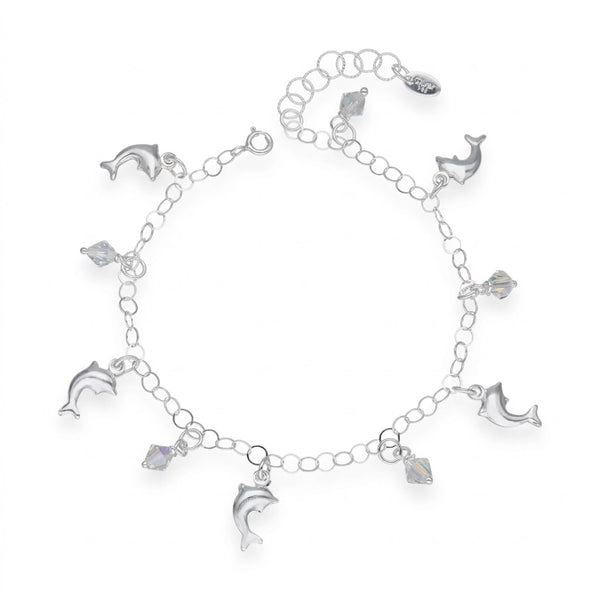 Pulsera Delfines Cristales Swarovski Tornasol 3.5 mm