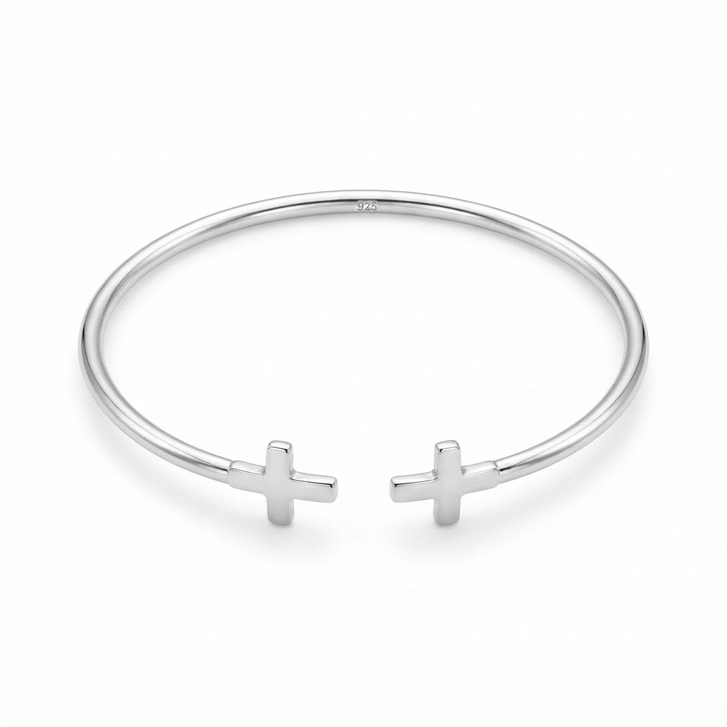 Pulsera Esclava Lisa Cruces