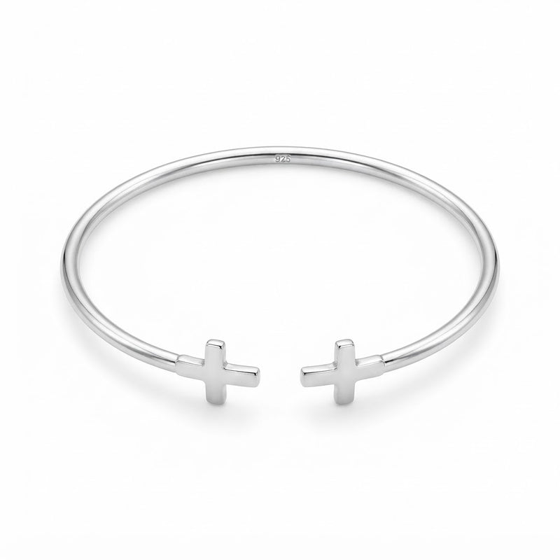 Pulsera Esclava Lisa Cruces 3 mm