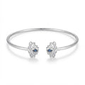 Pulsera Esclava Lisa Circón Azul Circones 1.6 mm