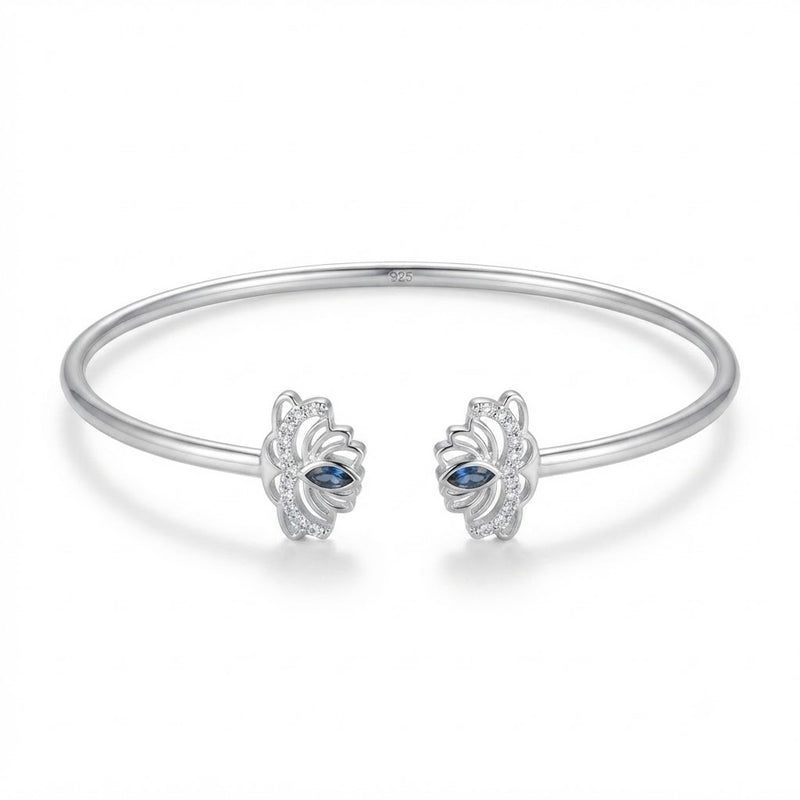 Pulsera Esclava Lisa Circón Azul Circones 1.6 mm