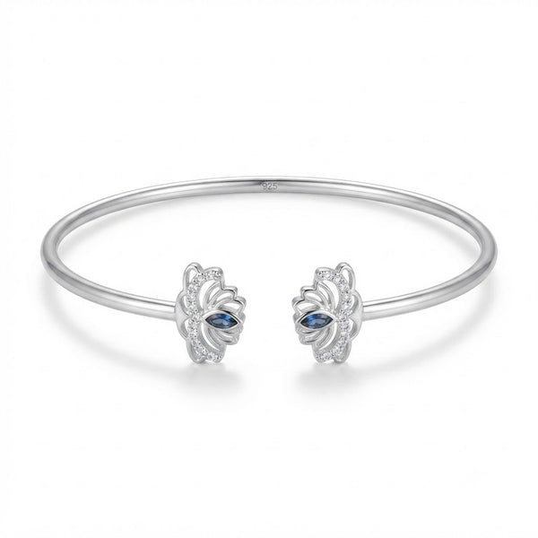 Pulsera Esclava Lisa Circón Azul Circones 1.6 mm