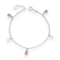 Pulsera Estrellas Circones Rosa 2 mm