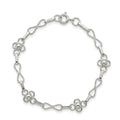 Pulsera Flores Infinitos Facetados 5 x 10.5 mm