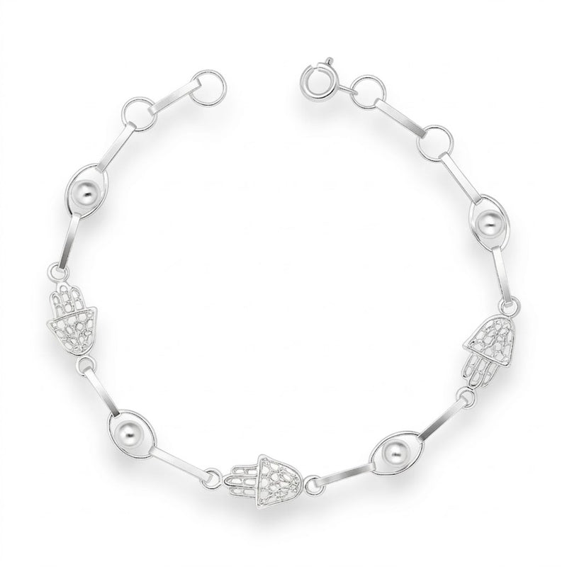 Pulsera Mano Fátima Óvalos 8.5 x 6 mm