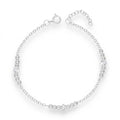 Pulsera Rolo Esferas Cristal Swarovski® Blanco 2.5 mm