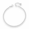 Pulsera Tenis Circones Blancos 2 mm