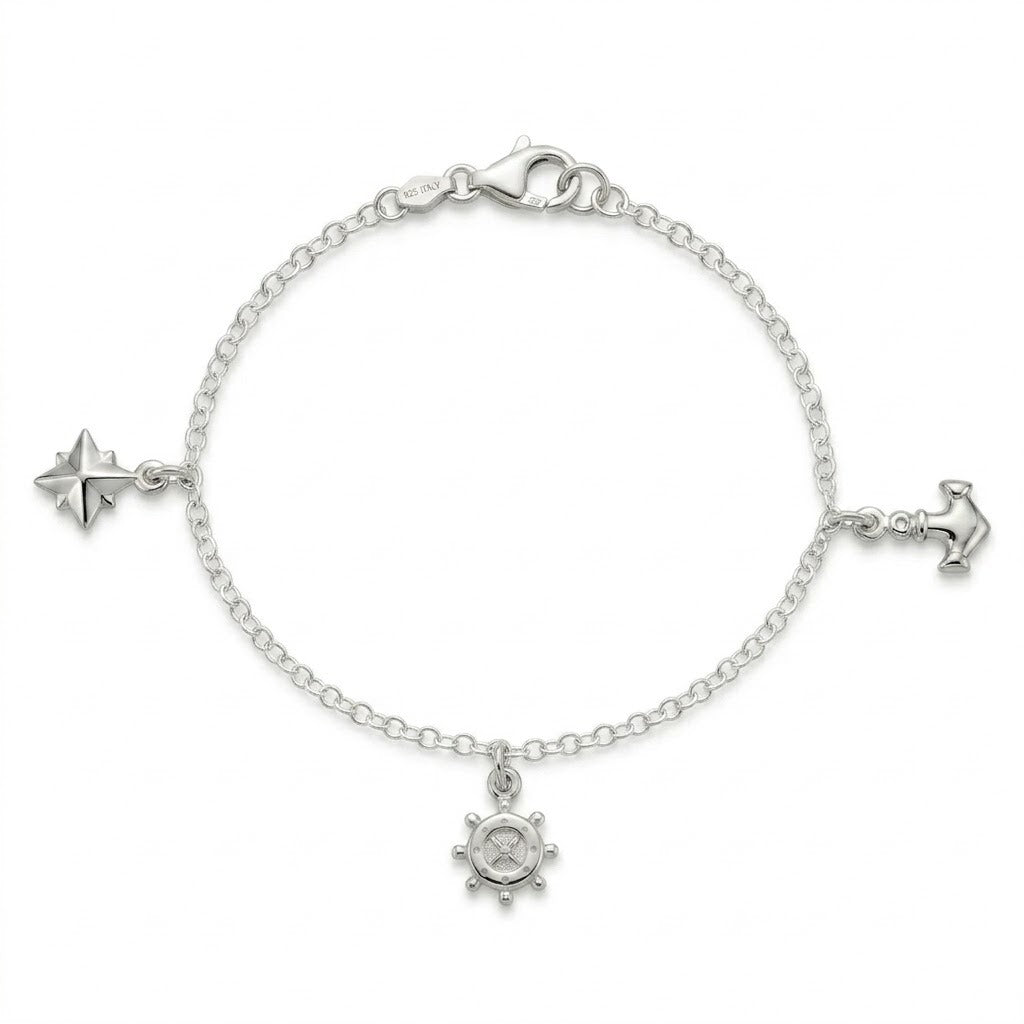 Pulsera Tradicional Círculos Diseños Marinos 3.3 mm
