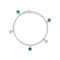 Pulsera Tradicional Circones Verdes Flores 2 mm