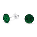 Aros Pegados Cristal Swarovski® Circular Verde 8 mm