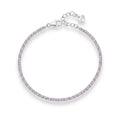 Pulsera Tenis Circones Púrpuras 2 mm