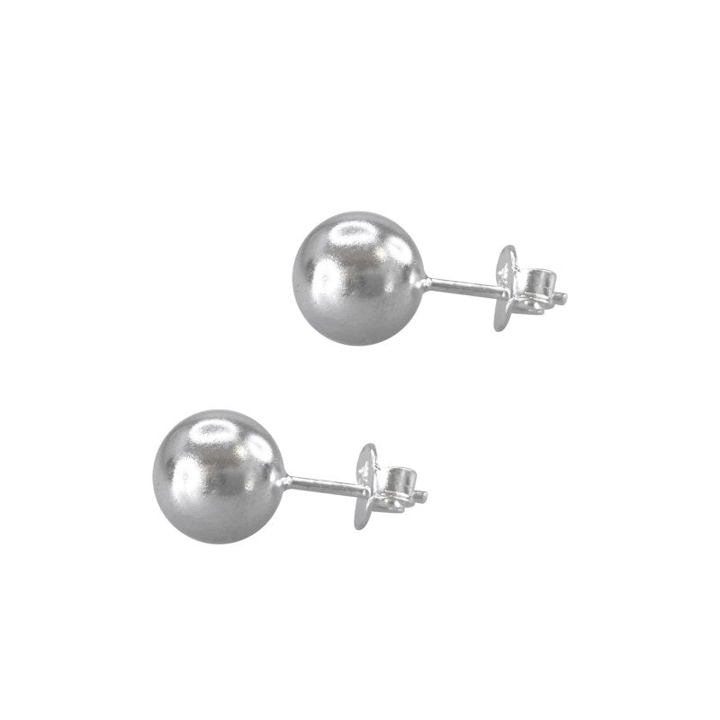 Aros de Bola Lisa Plata 925