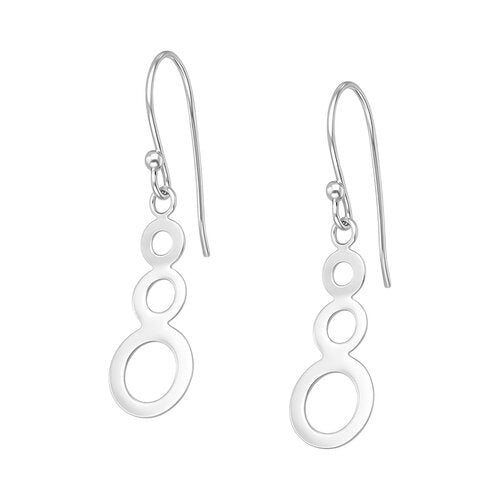 Aros Círculos Liso Plata 925