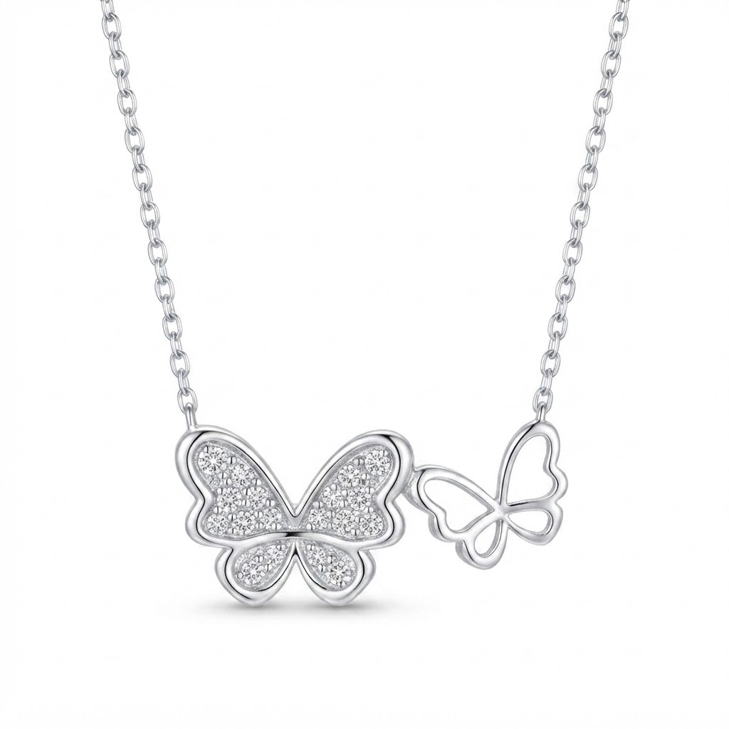 Collar Cadena Tradicional + Mariposas Circones 45 cm