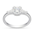 Anillo Solitario Moissanita Circones Laterales