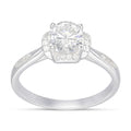 Anillo Moissanita Rodeada Microcircones Laterales