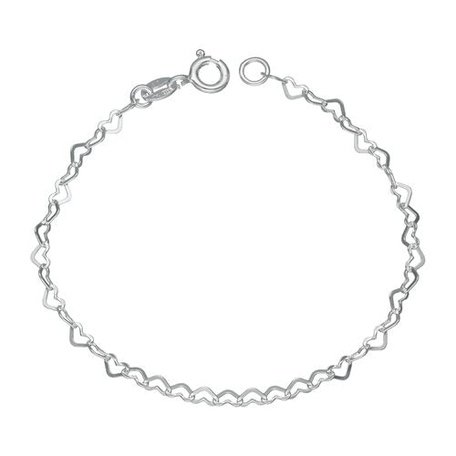 Pulsera Corazones Plata 925