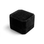 Caja Anillo Terciopelo Negra