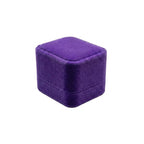 Caja Anillo Alta Terciopelo Púrpura