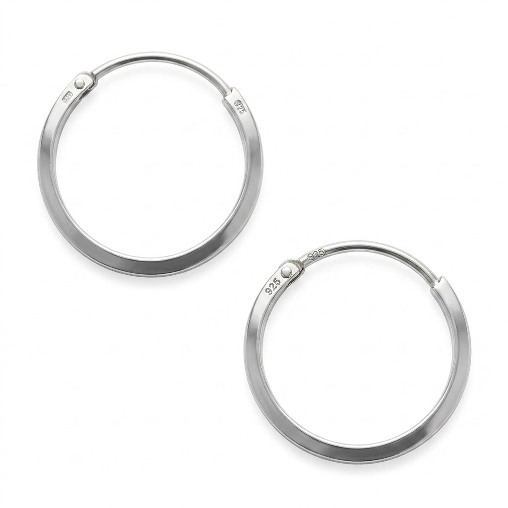 Aros Argollas Corte Cuadrado 20 mm