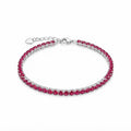 Pulsera Tenis Circones Rojos 3 mm