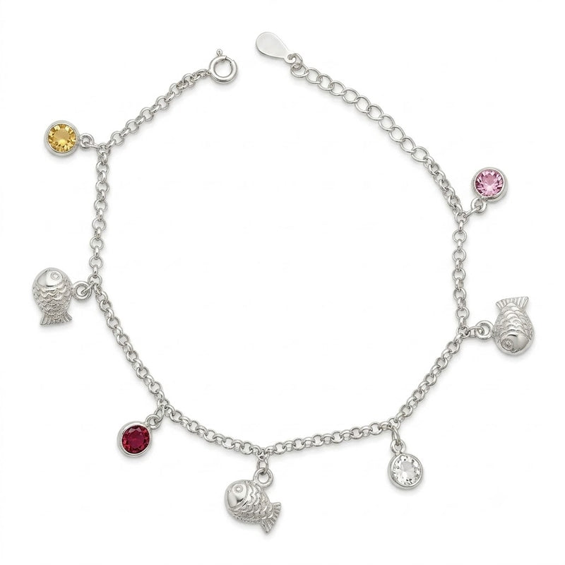 Pulsera Rolo Peces Circones Colores 2.4 mm