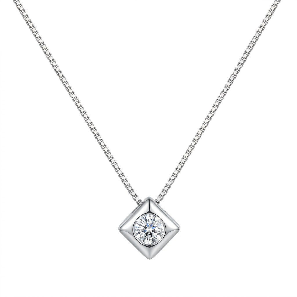 Collar Cadena Veneciana + Punto Luz Rombo 50 cm