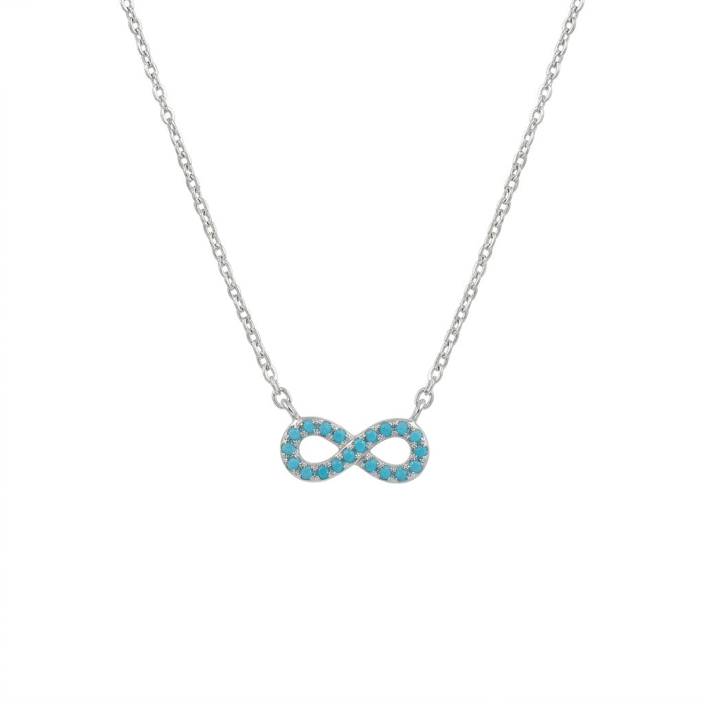 Collar Cadena Tradicional Martillada + Infinito Circones 45.5 cm