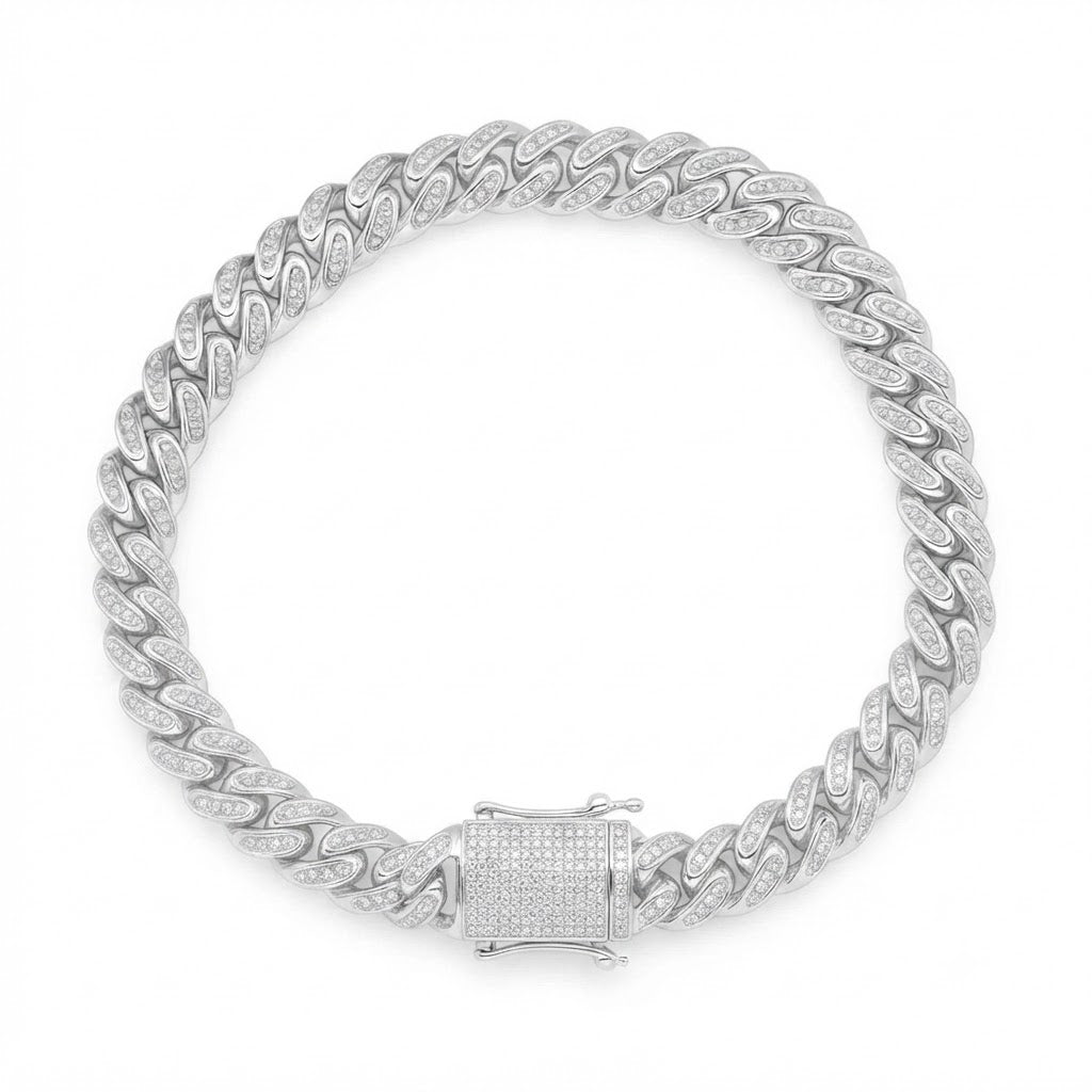 Pulsera Grumet Cubana Circones Cierre Cajón 7.6 mm