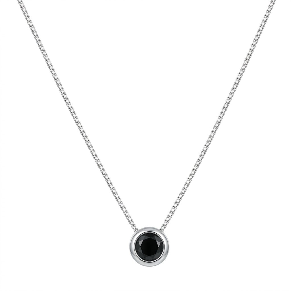 Collar Cadena Veneciana + Punto Luz Negro 45 cm