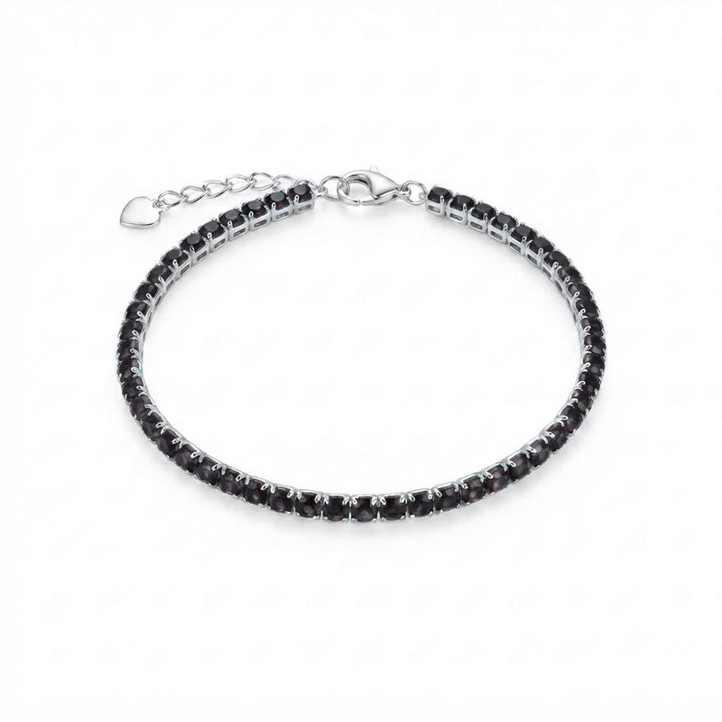 Pulsera Tenis Circones Negros 3 mm