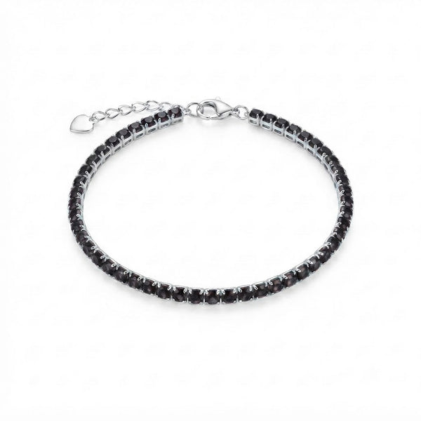 Pulsera Tenis Circones Negros 3 mm