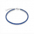 Pulsera Tenis Circones Azules 3 mm