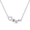 Collar Cadena Tradicional Martillada +5 Corazones Circones 44 cm