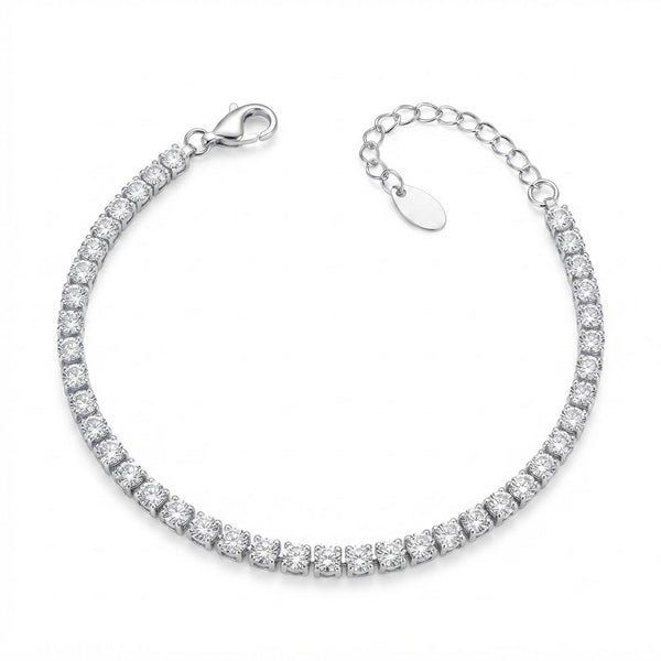 Pulsera Tenis Circones Blancos 2.7 mm