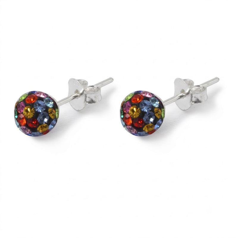Aros Pegados Strass Multicolor 6 mm