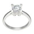 Anillo Solitario Moissanita Microcircones Laterales